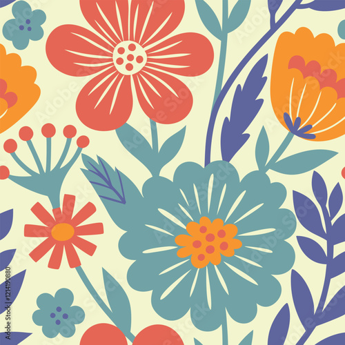 Pattern of botanical wildflowers. Abstract botany flowers background. style for banners, wallpaper, posters, websites, online shopping.Vector illustration design.