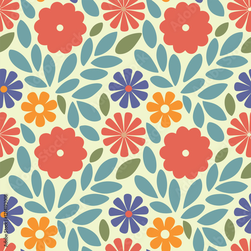 Pattern of botanical wildflowers. Abstract botany flowers background. style for banners, wallpaper, posters, websites, online shopping.Vector illustration design.
