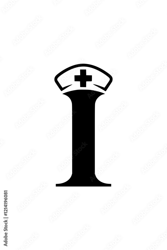 Letter I with nurse hat illustration , Creative depiction of the letter I featuring a nurse hat with a medical cross, symbolizing healthcare, nursing, and medical assistance.
Letter I with nurse hat illustration , Creative depiction of the letter I featuring a nurse hat with a medical cross, symbolizing healthcare, nursing, and medical assistance.