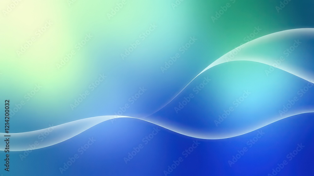 Obraz premium abstract blue and green background with waves,