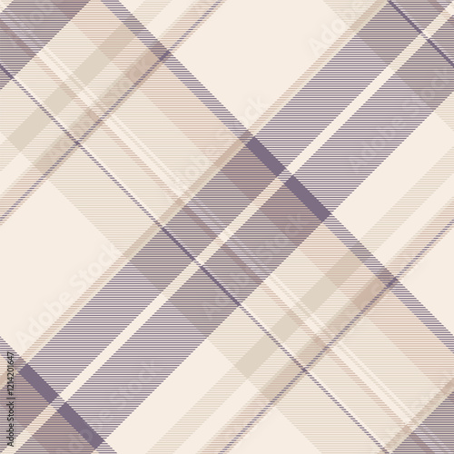 Irish fabric pattern vector, 20s check textile plaid. Layer seamless tartan background texture in light and linen colors.