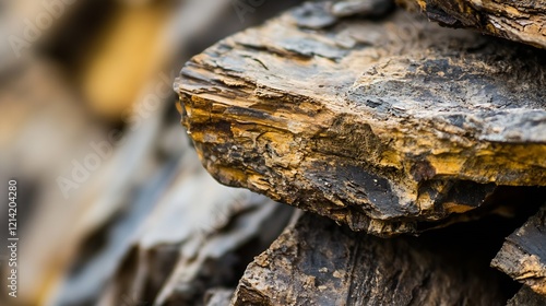 Wallpaper Mural Macro Shot of Layered Sedimentary Rock Formation Texture : Generative AI Torontodigital.ca