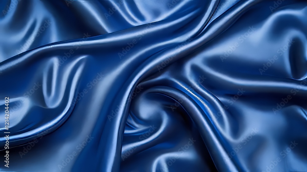 Obraz premium Soft, Silky, Blue Fabric Background for Fashion, Holidays, or Elegant Design Concepts,