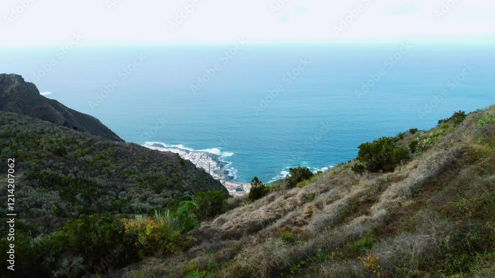 Aerial view from the viewpoint of El Tanque on the island of Tenerife. Aerial view from the viewpoint of El Tanque on the island of Tenerife.