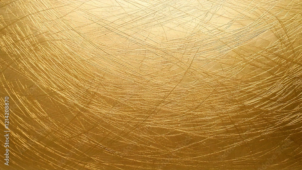 Fototapeta premium しわしわの和紙の背景素材 ゴールド 古びた紙 レトロ 正月 ひな祭り 七五三 和風 パターン AI生成素材