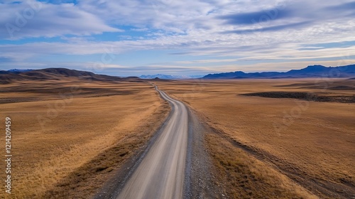 Wallpaper Mural Vast Open Desert Landscape with Distant Mountains Under a Dramatic Sky : Generative AI Torontodigital.ca