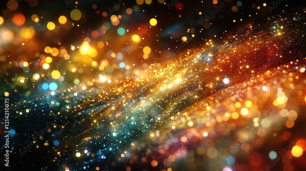 Obraz premium Sparkling Galaxy, Abstract Festive Background