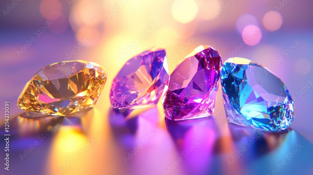 A smooth, colorful gemstones, shining under bright light, showing their polished surface A smooth, colorful gemstones, shining under bright light, showing their polished surface