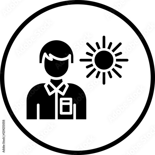 Tanning Addiction Vector Icon Style