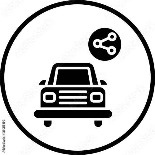 Car Sharing Vector Icon Style
