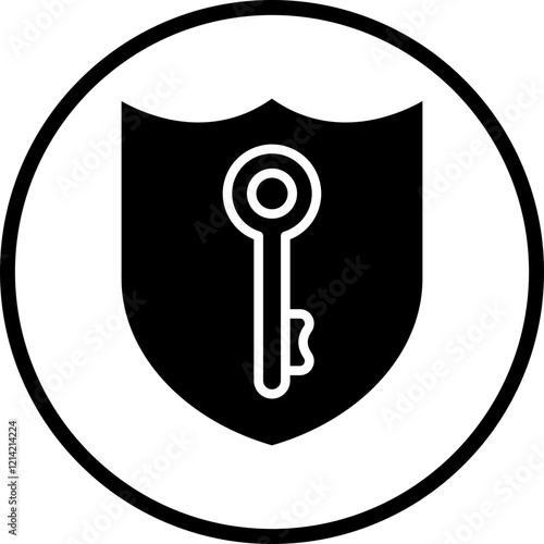 Security Key Vector Icon Style