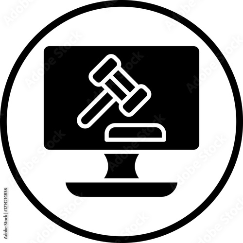 Auction Vector Icon Style