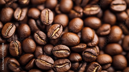 Wallpaper Mural Closeup of Roasted Coffee Beans Piled Vibrantly in Warm Light Torontodigital.ca