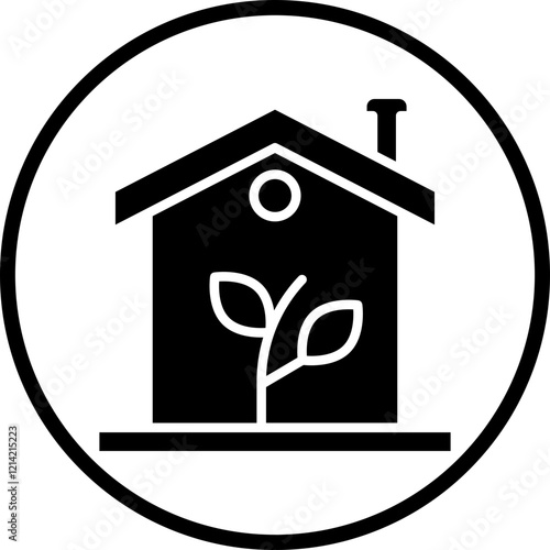 Greenhouse Vector Icon Style