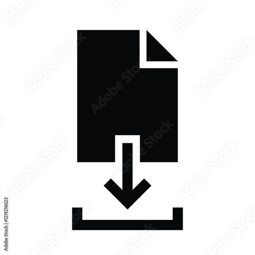 Free Download Download Icon. Document and File Download Symbol stock illustration - GFXLoad