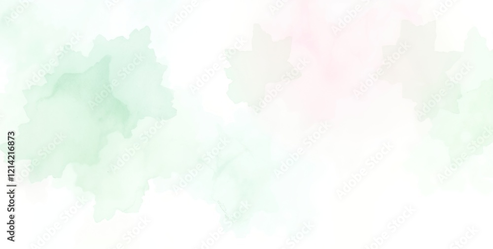 Obraz premium Soft hues of green and pink wash across the backdrop, embodying the essence of spring while providing a tranquil space for creativity and imagination