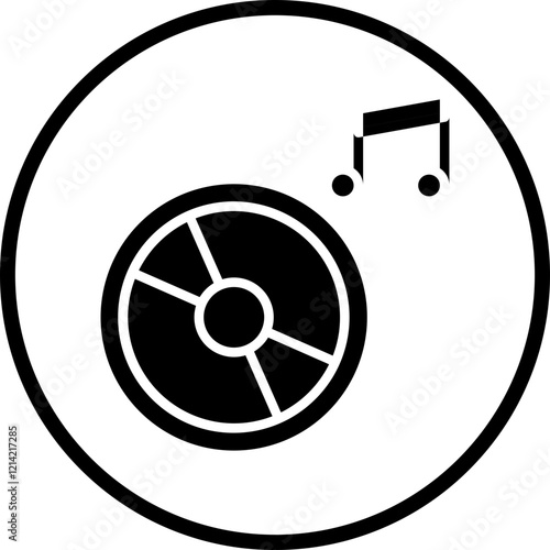 Music CD Vector Icon Style