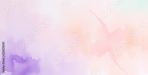 This beautiful watercolor background showcases delicate pastel colors blending seamlessly, creating a tranquil spring ambiance perfect for artistic projects and inspiration