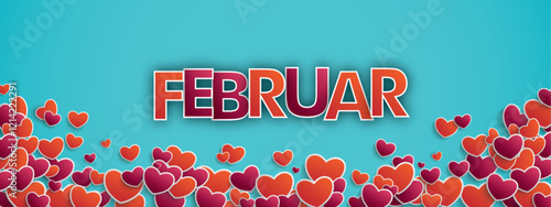 Valentinstagsmonat der Liebe Februar