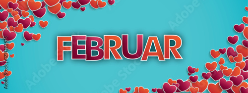 Valentinstagsmonat der Liebe Februar