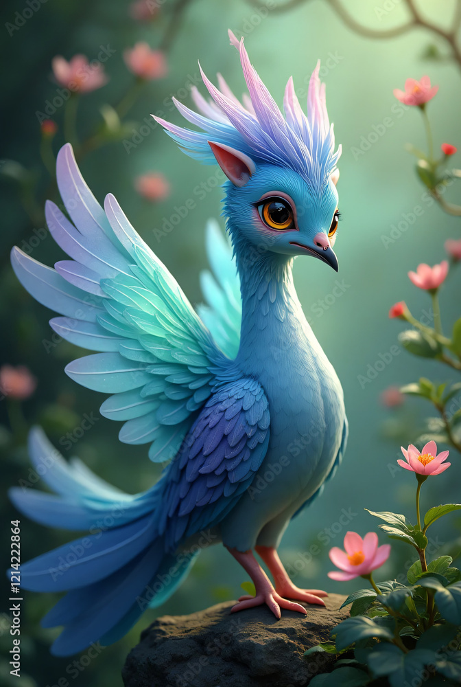 Attractive bird in greenery Attractive bird in greenery