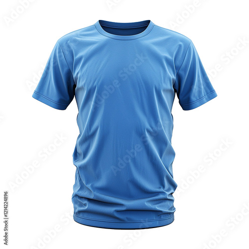 Wallpaper Mural Simple Blue Crew Neck TShirt Mockup for Clothing Design Torontodigital.ca