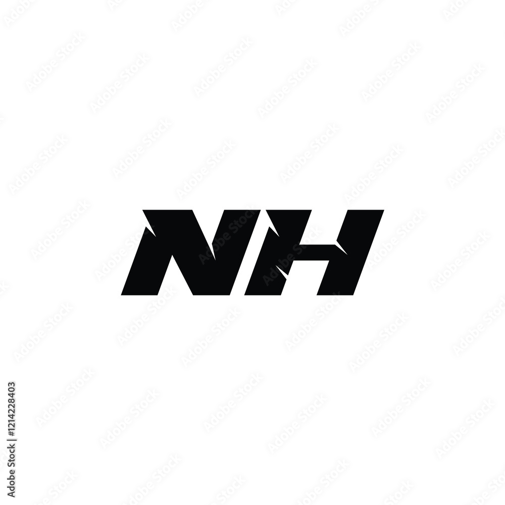 NH monogram logo design letter text name symbol monochrome logotype alphabet character simple logo NH monogram logo design letter text name symbol monochrome logotype alphabet character simple logo