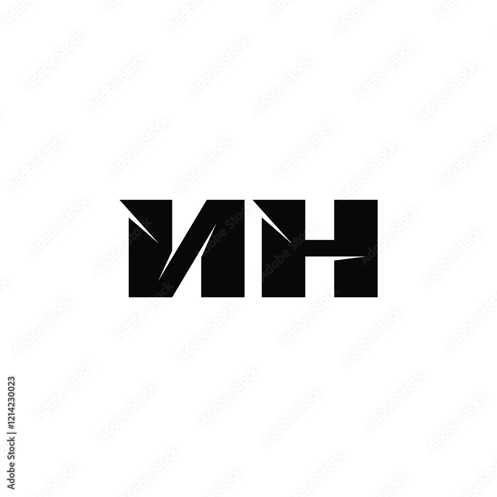 NH monogram logo design letter text name symbol monochrome logotype alphabet character simple logo NH monogram logo design letter text name symbol monochrome logotype alphabet character simple logo