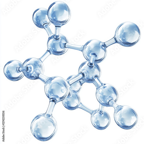 butyric acid molecular structure 3d, flat model, butanoic acid, structural chemical formula view from a microscope photo