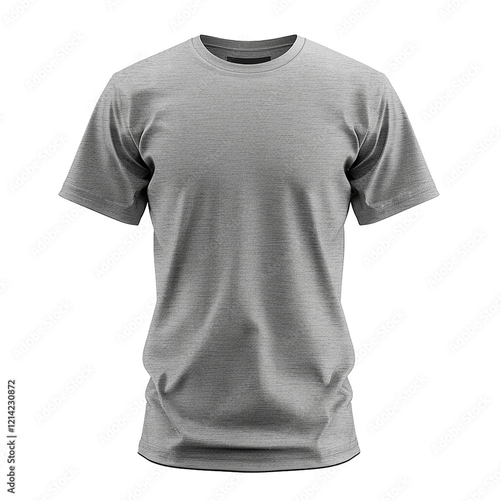 HighQuality Grey Heather Short Sleeve Crew Neck TShirt Mockup for Design Presentation HighQuality Grey Heather Short Sleeve Crew Neck TShirt Mockup for Design Presentation