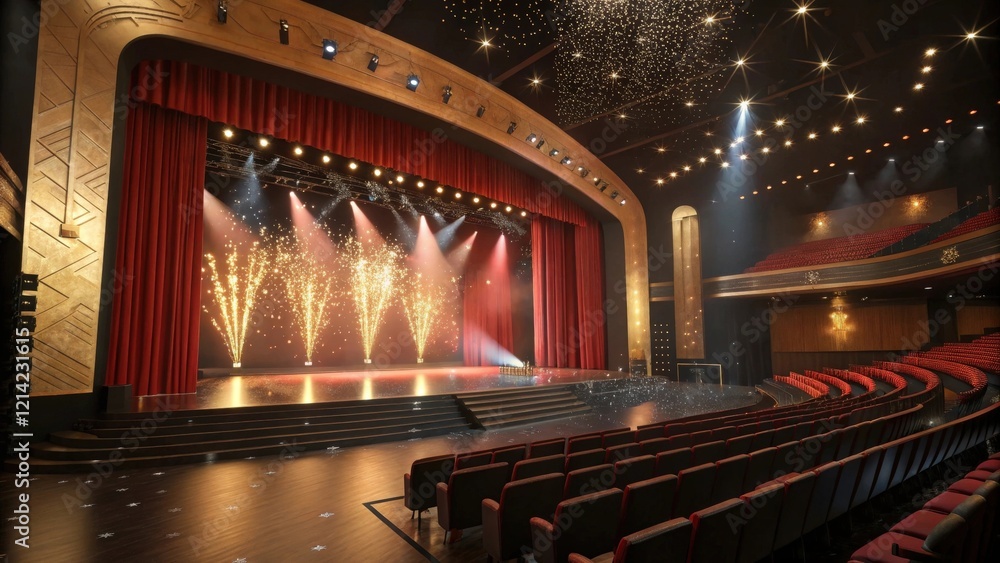 Obraz premium stage with spotlight