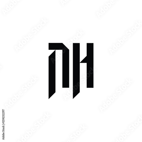 Free Download NH monogram logo design letter text name symbol monochrome logotype alphabet character simple logo - GFXLoad