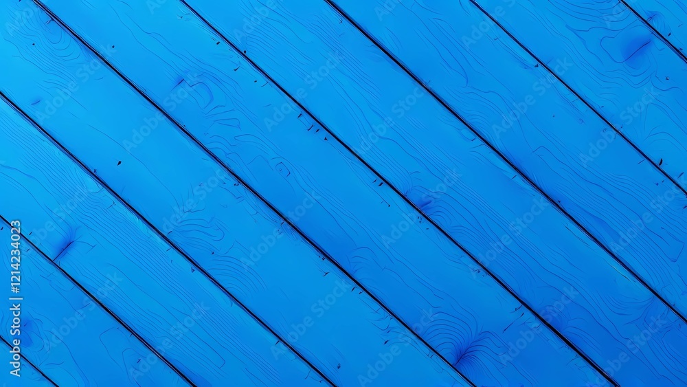 Obraz premium Abstract Blue Wooden Backdrop Featuring Energetic Diagonal Patterns in Soothing Cerulean and Deep Navy Tones