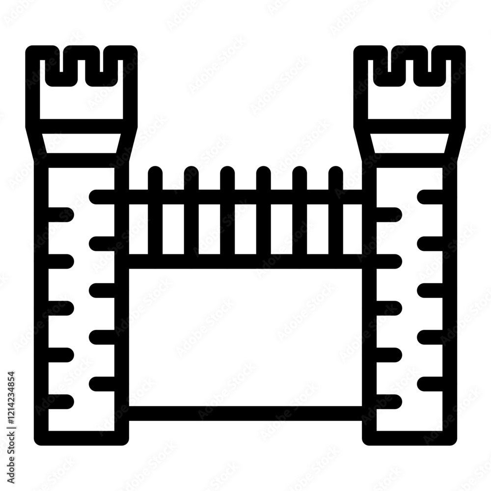 Kingdom Bridge Vector Design Icon Style Kingdom Bridge Vector Design Icon Style