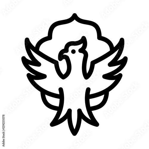 Royal Phoenix Vector Design Icon Style