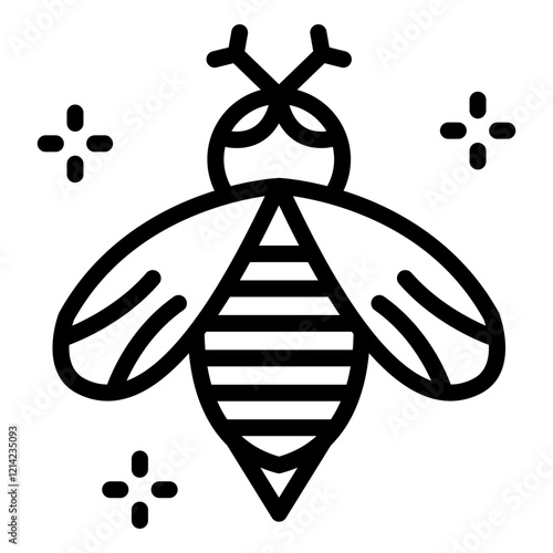 Royal Bee Vector Design Icon Style