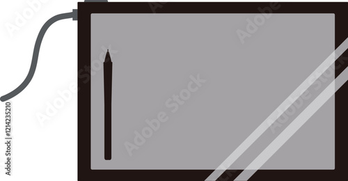 液晶タブレットのイメージイラスト素材