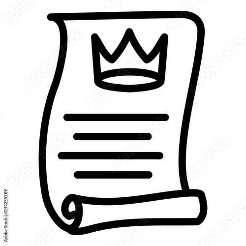 Royal Scroll Vector Design Icon Style