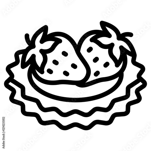 Fruit Tart Vector Design Icon Style