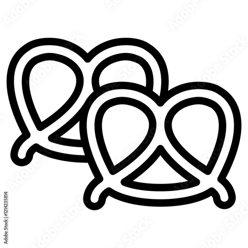 Pretzel Vector Design Icon Style