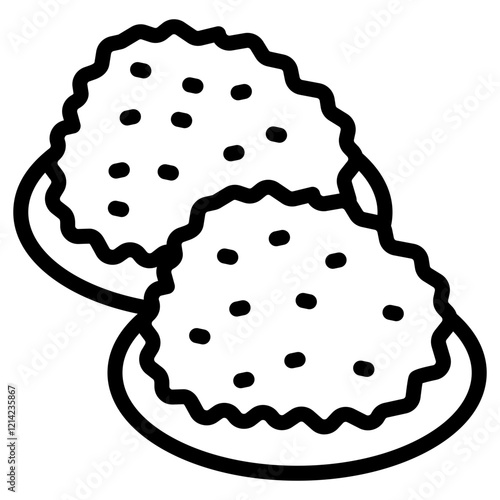 Coconut Macaroon Vector Design Icon Style