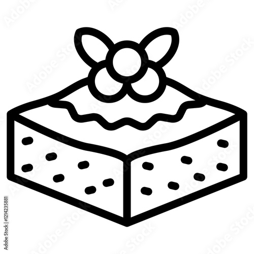 Tiramisu Vector Design Icon Style