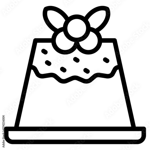 Cheesecake Vector Design Icon Style