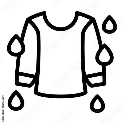 Drenched Clothes Vector Design Icon Style