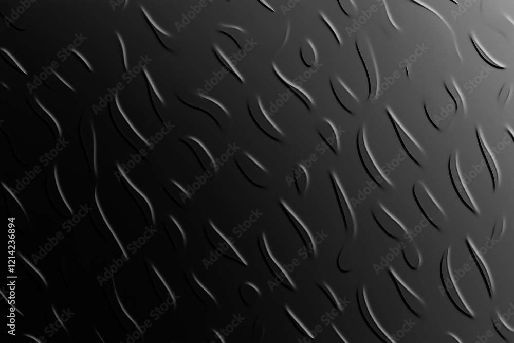 Fototapeta premium Black foil gradient texture background with uneven surface