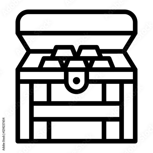 Treasure Chest Vector Design Icon Style