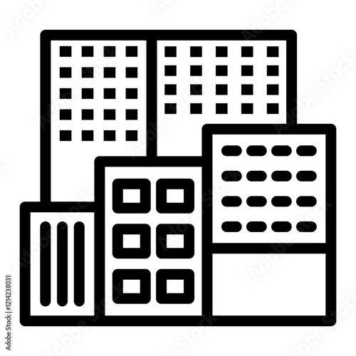 Condo complex Vector Design Icon Style