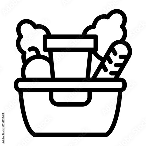 Pantry essentials Vector Design Icon Style