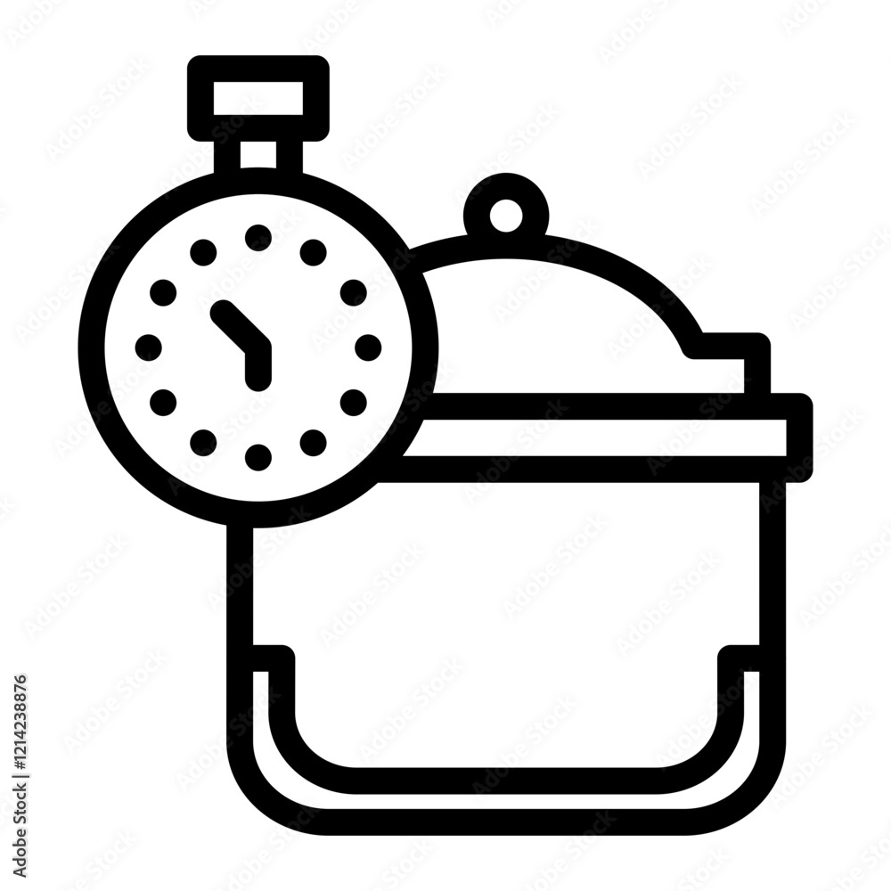 Prep time clock Vector Design Icon Style Prep time clock Vector Design Icon Style