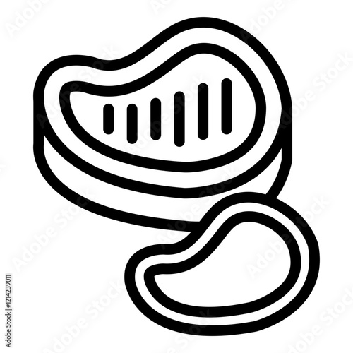 Pork chops Vector Design Icon Style